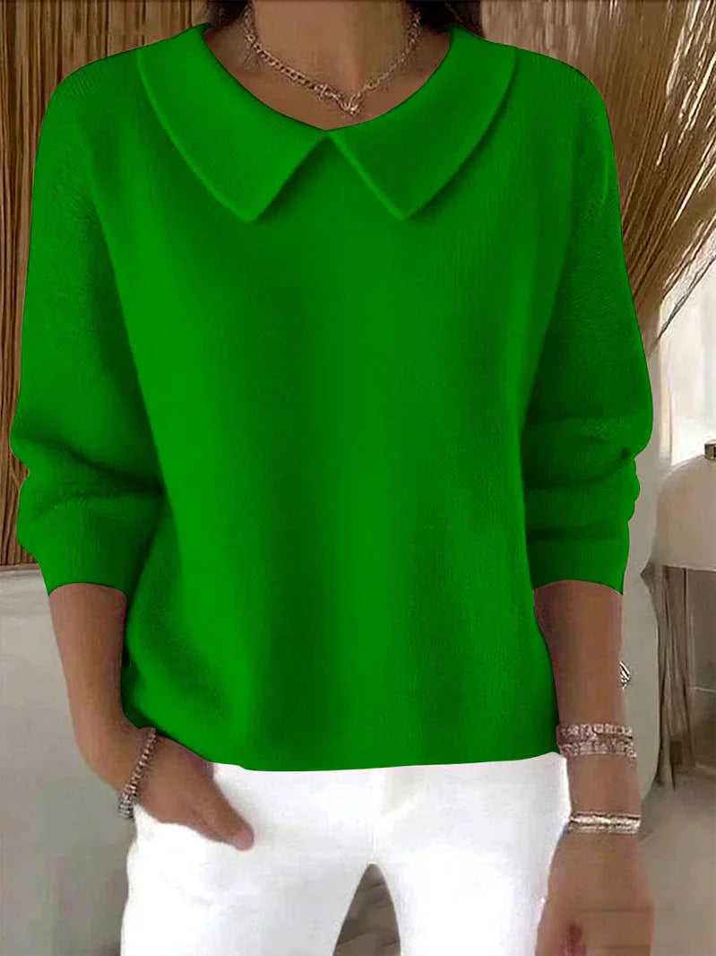 Maria Collared Knit Sweater