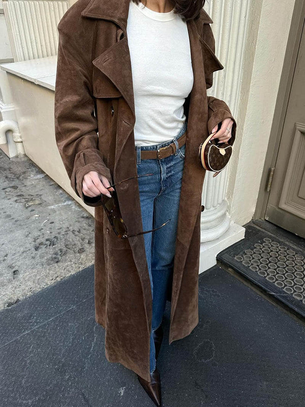 St. Helena Suede Trench Coat