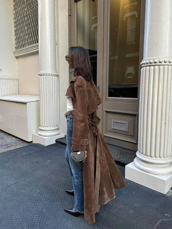 St. Helena Suede Trench Coat