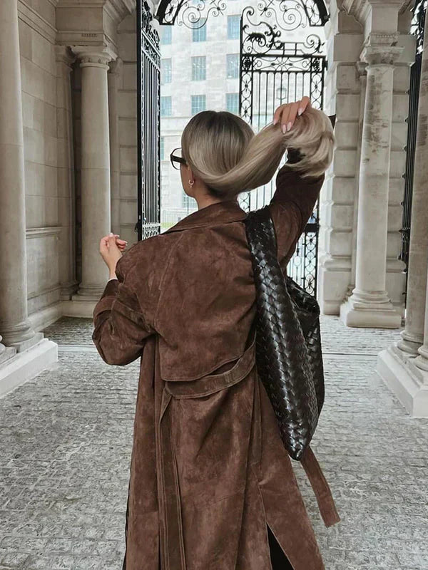 St. Helena Suede Trench Coat