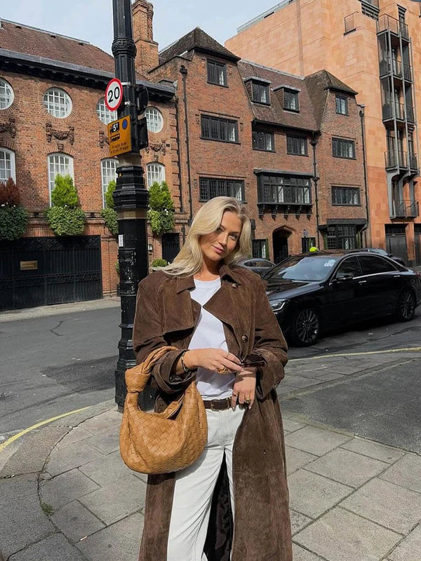 St. Helena Suede Trench Coat