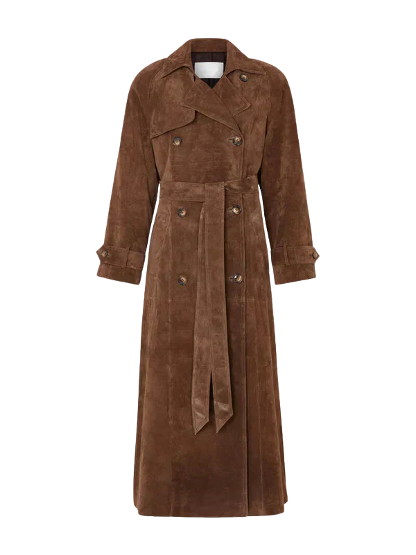 St. Helena Suede Trench Coat